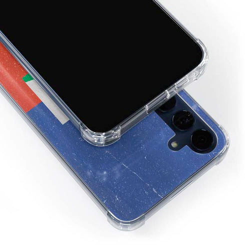 Haitian Flag Distressed Galaxy A35 5G Clear Case